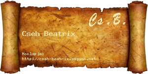 Cseh Beatrix névjegykártya
