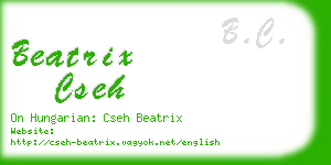 beatrix cseh business card